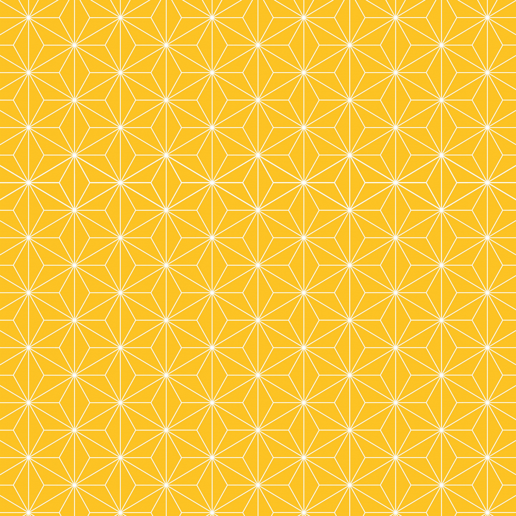 Thin White Geometric Lace Pattern on Yellow Background