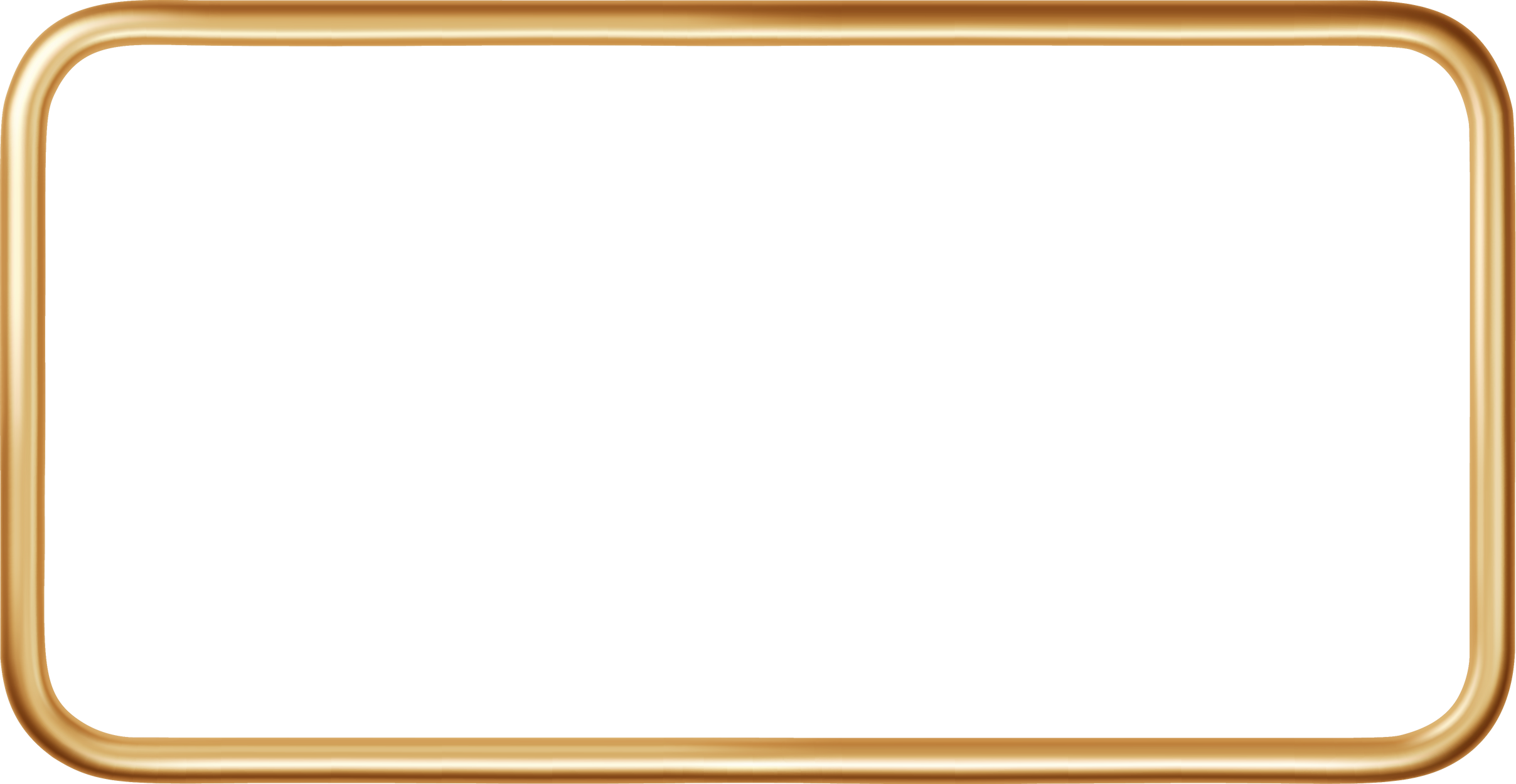 Rectangular golden frame with soft edges